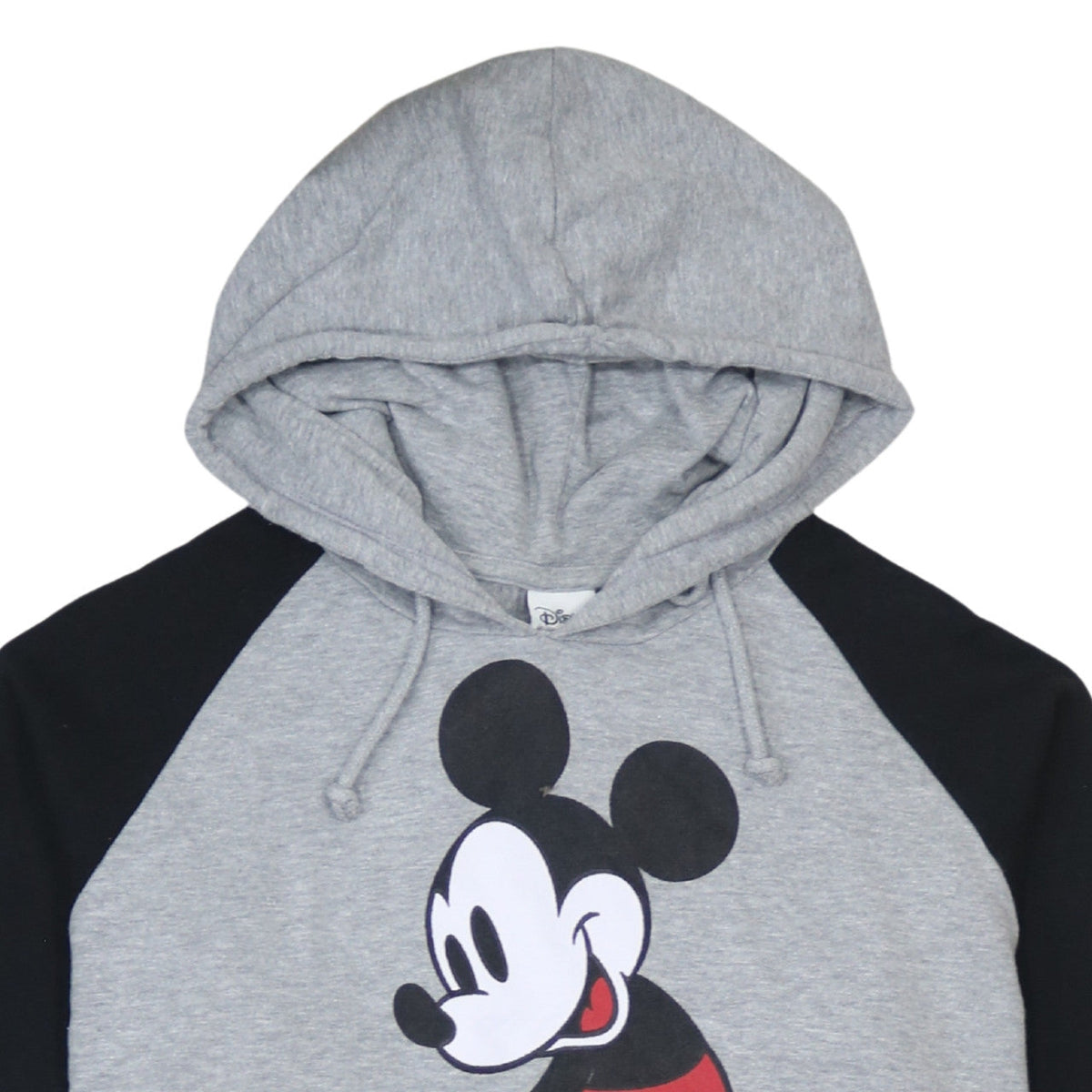 Disney Women’s Grey & Black Mickey Mouse Pullover Hoodie Size 18
