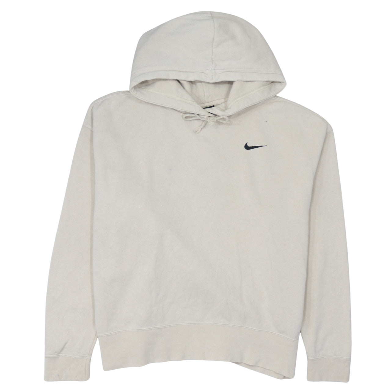 Nike Womens Beige Pullover Hoodie Medium Cotton Blend Casual