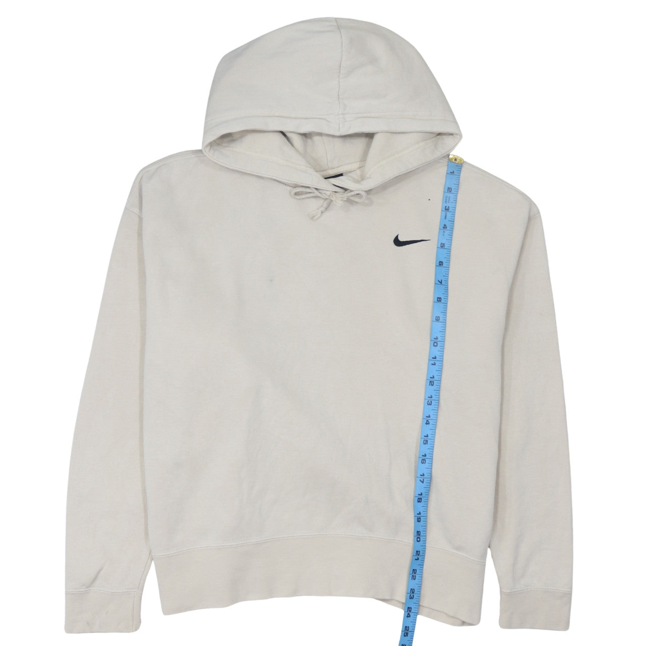 Nike Womens Beige Pullover Hoodie Medium Cotton Blend Casual