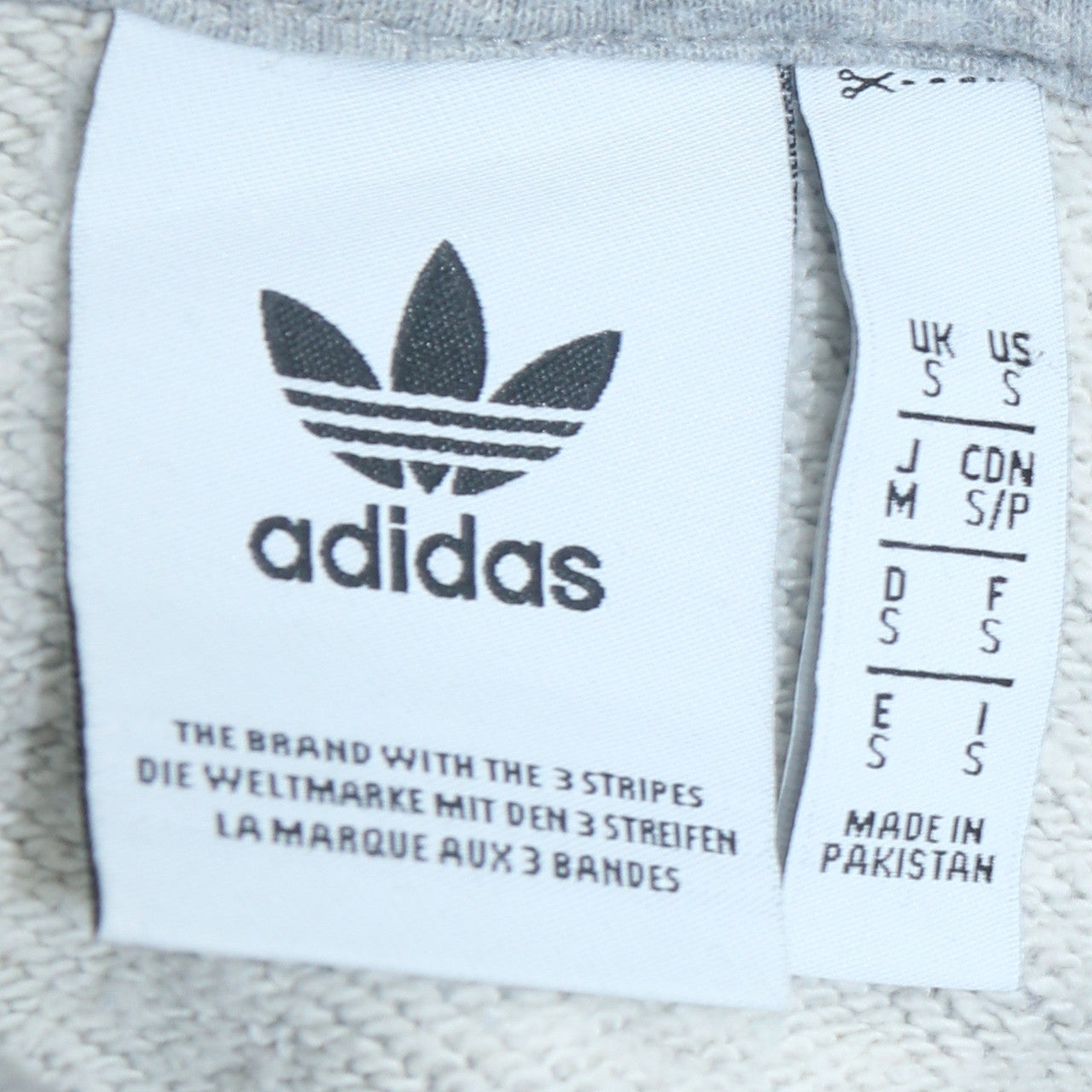 adidas Mens Grey Pullover Hoodie S Regular Fit Sports Logo Sweatshirt