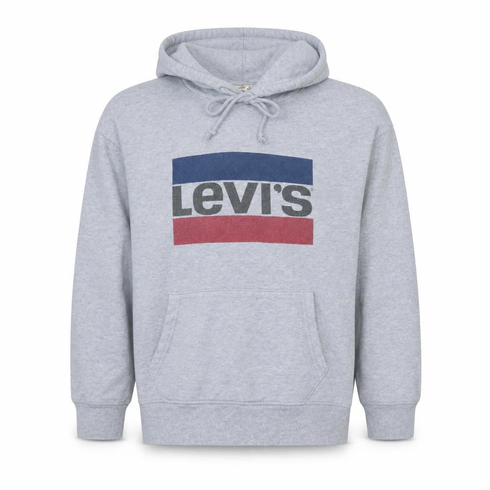 Levi's Men's Grey Pullover Logo Hoodie Size S