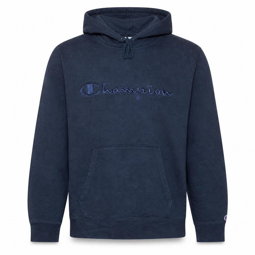 Champion Men's Blue XL Pullover Hoodie Embroidered Logo Sweatshirt