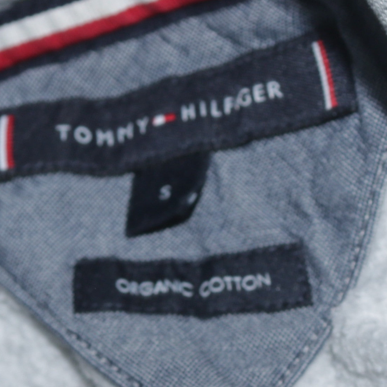 Tommy Hilfiger Men's Grey Pullover Hoodie S Logo Classic Fleece