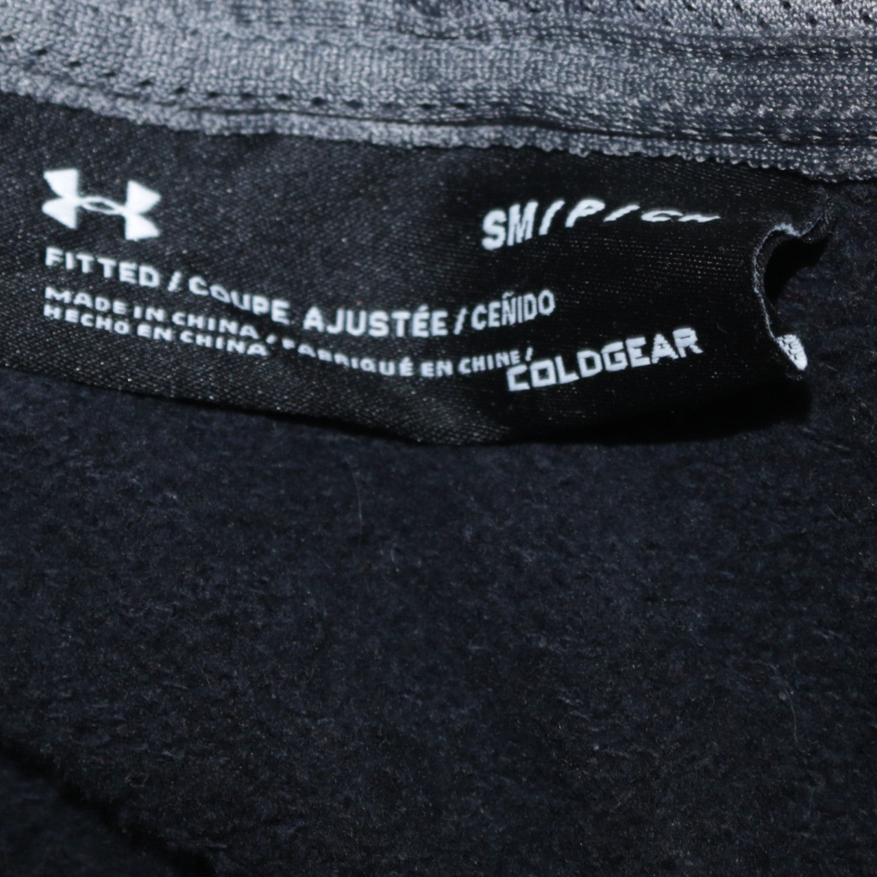 Under Armour Men’s Black Full Zip Hoodie Small Fitted ColdGear