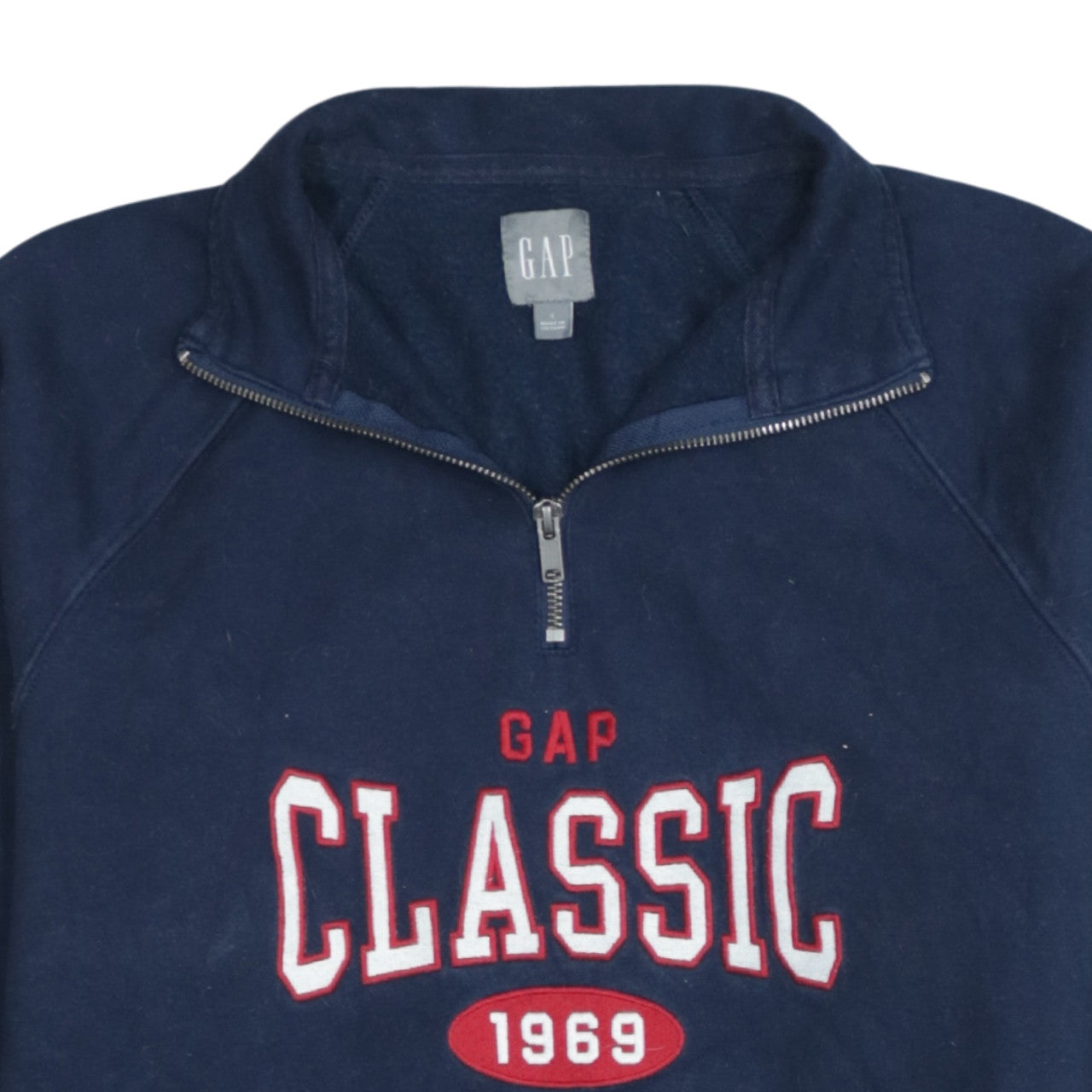 GAP Men's Blue Classic 1969 1/4 Zip Fleece Sweatshirt Size S