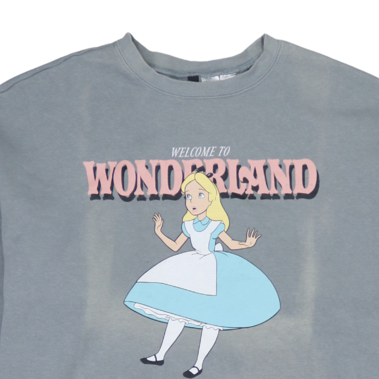 H&M Divided Disney Alice in Wonderland Grey Women's M Pullover Sweatshirt