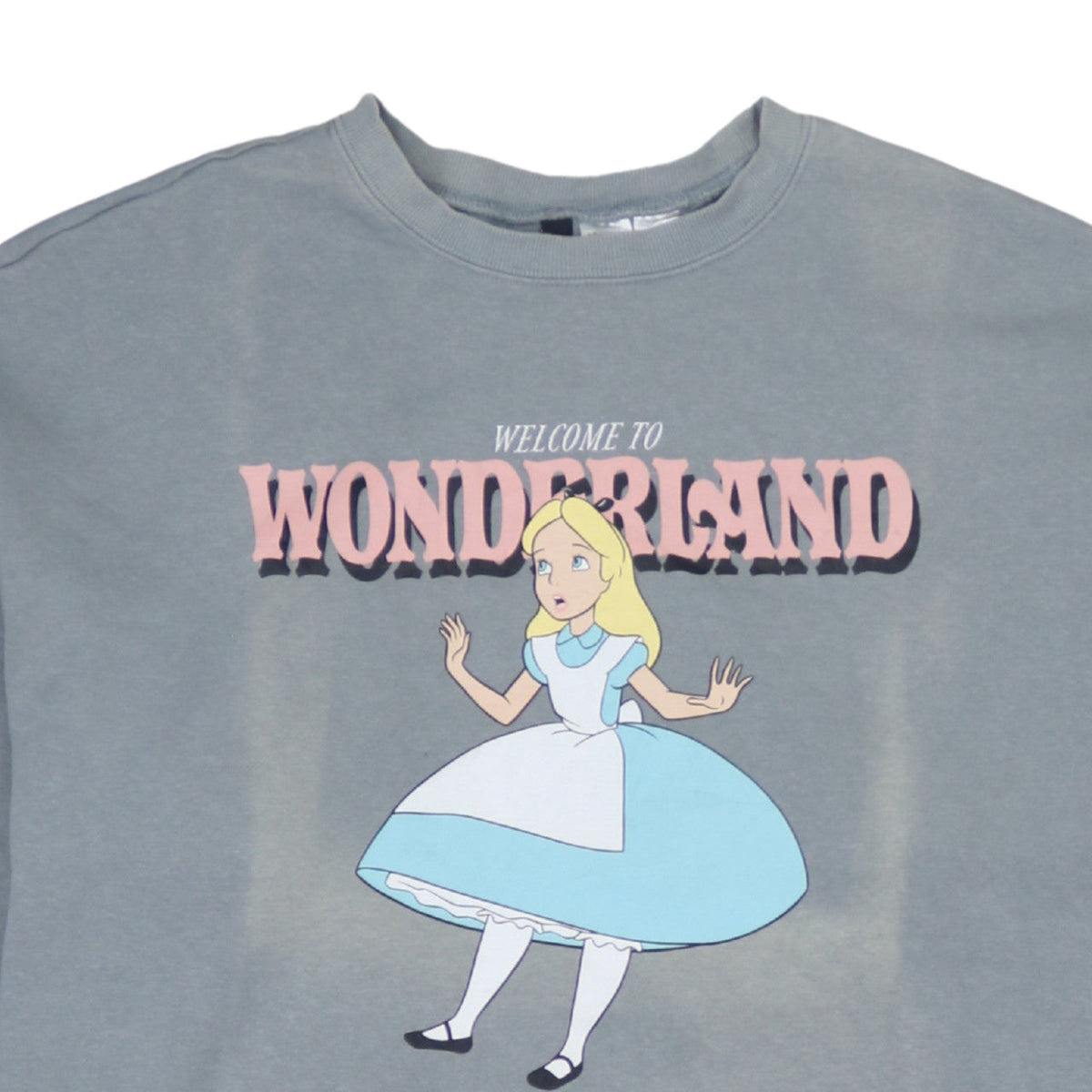 H&M Divided Disney Alice in Wonderland Grey Women's M Pullover Sweatshirt