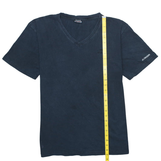 Kappa Men's Blue V-Neck Cotton T-Shirt XL Short Sleeve Casual