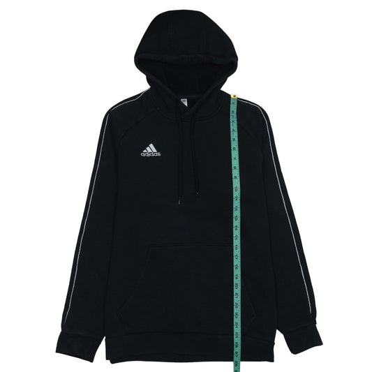 Adidas Mens Black Pullover Hoodie L Fleece Lined Sportswear