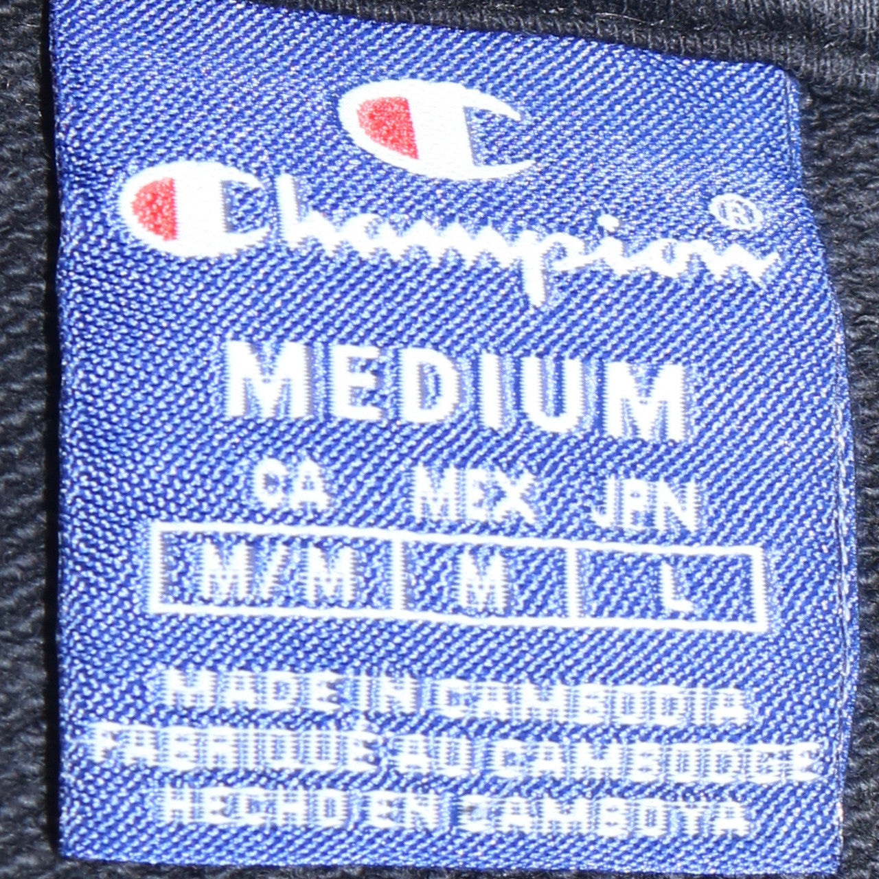 Champion Men's Black Medium Pullover Hoodie with Logo Embroidered Detail
