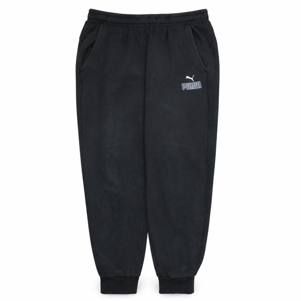 Puma Men’s Black Jogger Sweatpants L Fleece Activewear Trousers