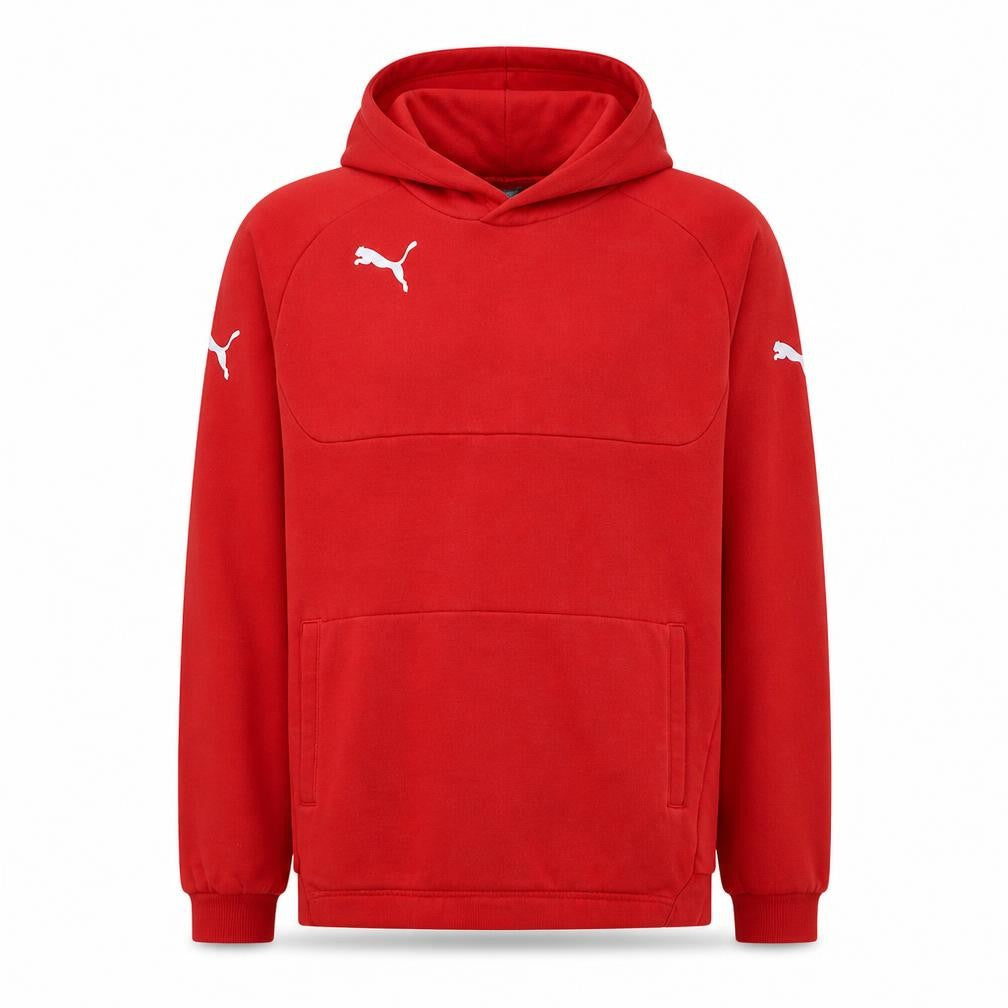 Puma Men's Red Pullover Hoodie L Sports Fleece Sweatshirt