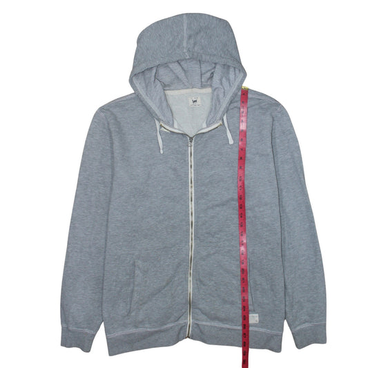 Lee Men's Grey Full Zip Hoodie 2XL Regular Fit Cotton Blend