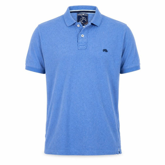 Raging Bull Men's Blue Cotton Polo Shirt Size M Short Sleeve