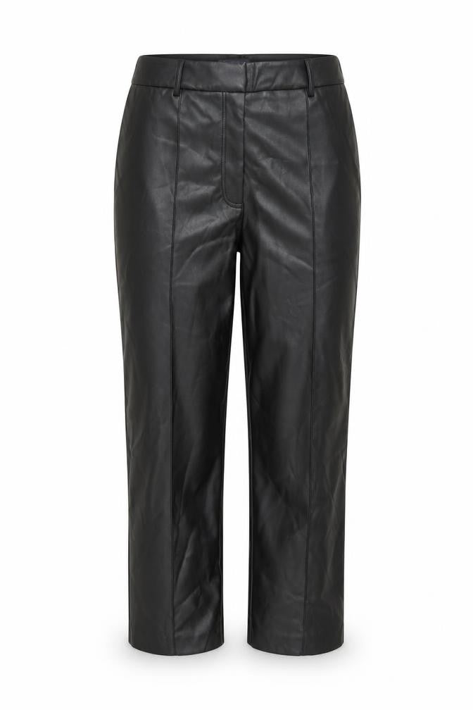 Marks & Spencer Women’s Black Faux Leather Trousers Size 16 Regular