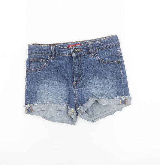 GUESS Kids Girls Blue Denim Cut-Off Shorts Age 10 Years Distressed Style