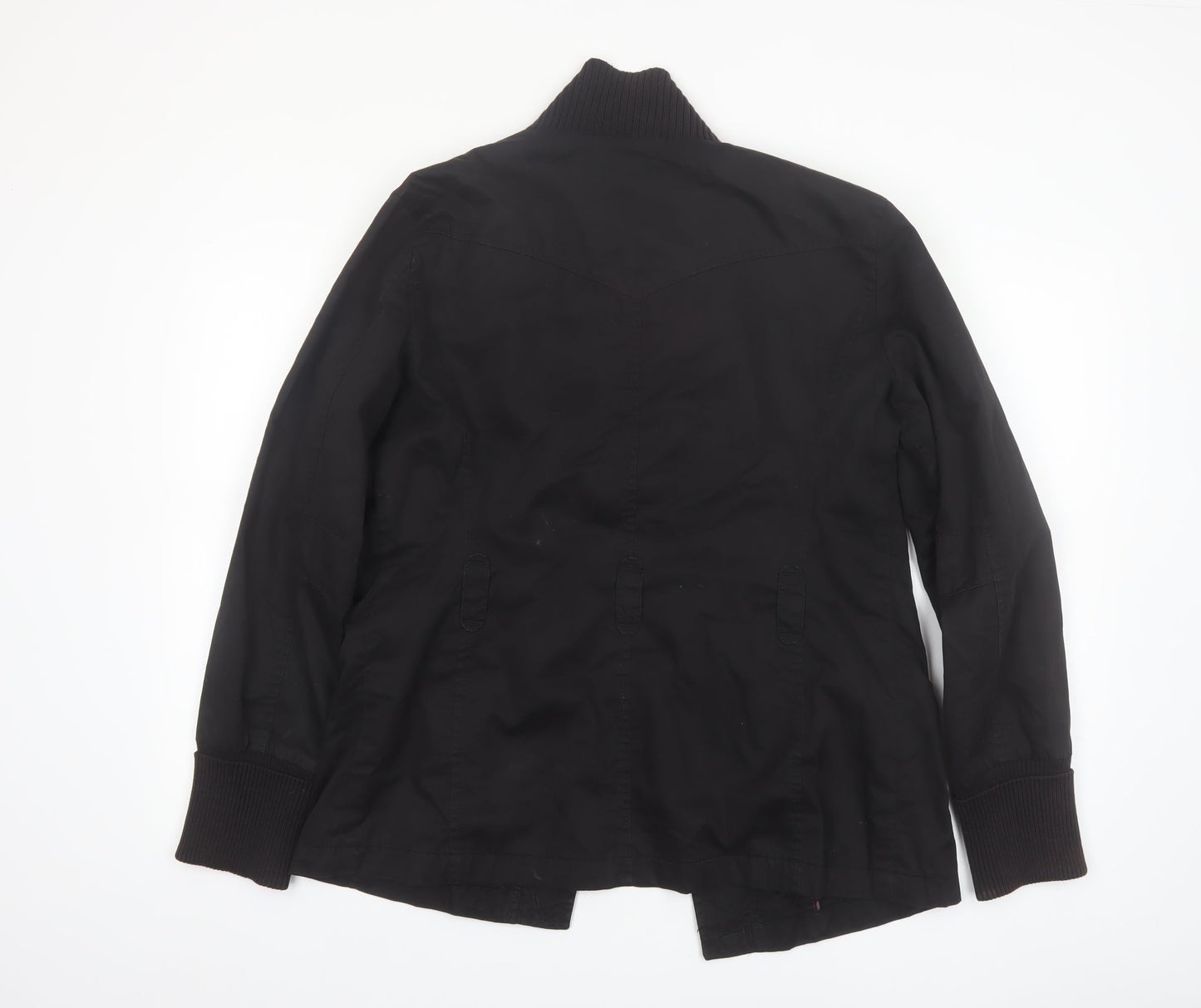 Esprit Women's Black Military Style Cotton Blend Jacket Size 14