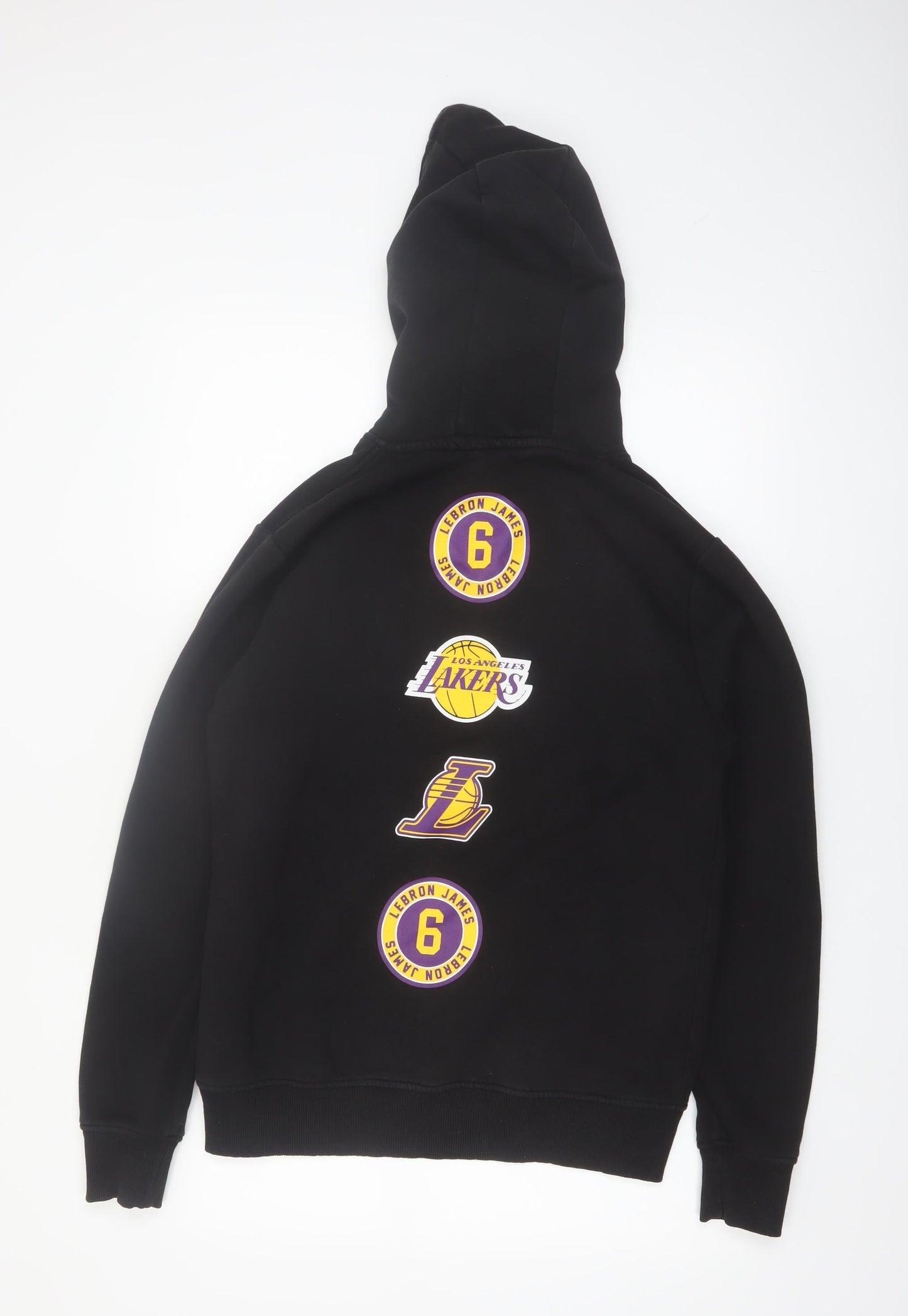 NBA Mens Black Los Angeles Lakers Hoodie Medium Pullover Graphic