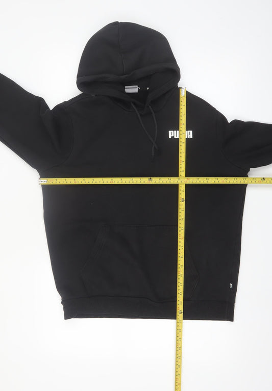 Puma Men's Black Pullover Hoodie Hoodie M Regular Fit Logo Sportswear