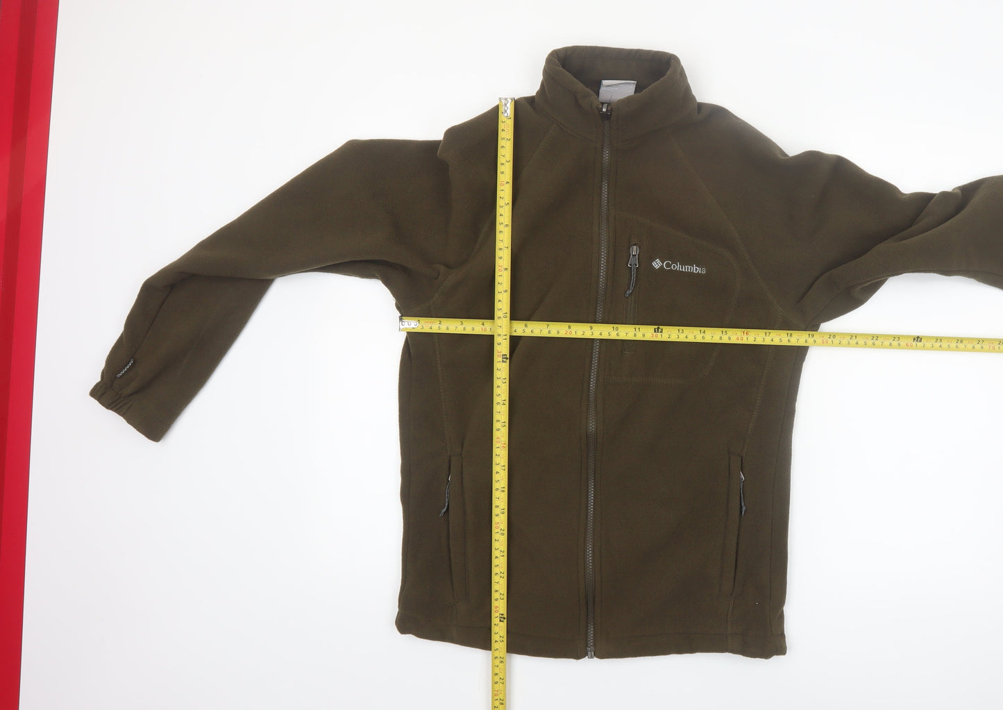Columbia Men’s Brown Fleece Jacket S Outdoor Full Zip Interchange