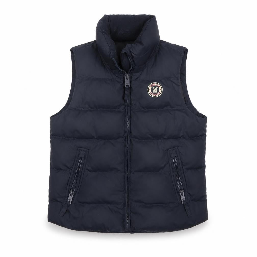 WHO.A.U Women Blue Puffer Waistcoat Size 14 Varsity Style