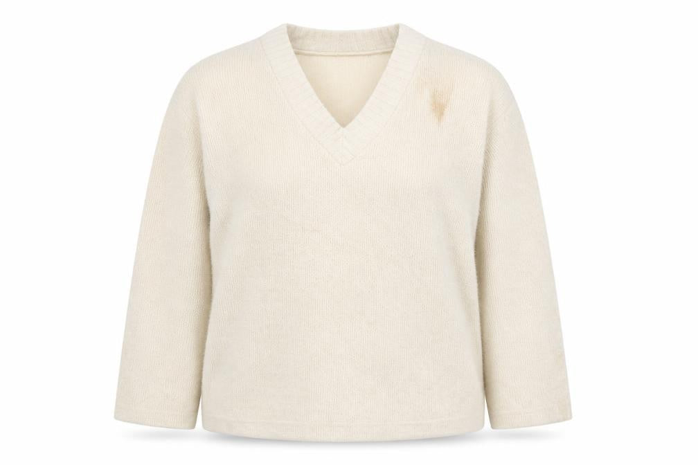 Marks & Spencer Women’s Beige V-Neck Knit Jumper M