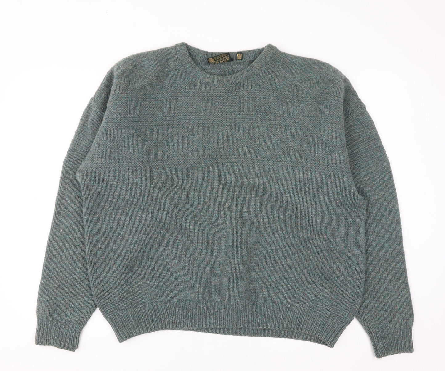 Gaeltarra Ireland Men's Green Wool Pullover Jumper XL