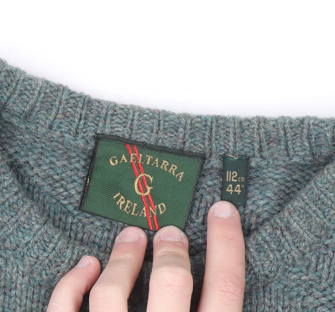 Gaeltarra Ireland Men's Green Wool Pullover Jumper XL