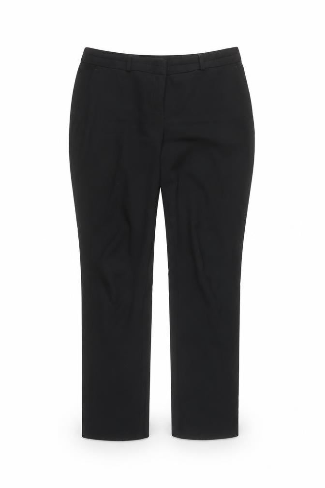 Front view of Dunnes Women Black, size 12, Straight Leg Dress Pants Trousers