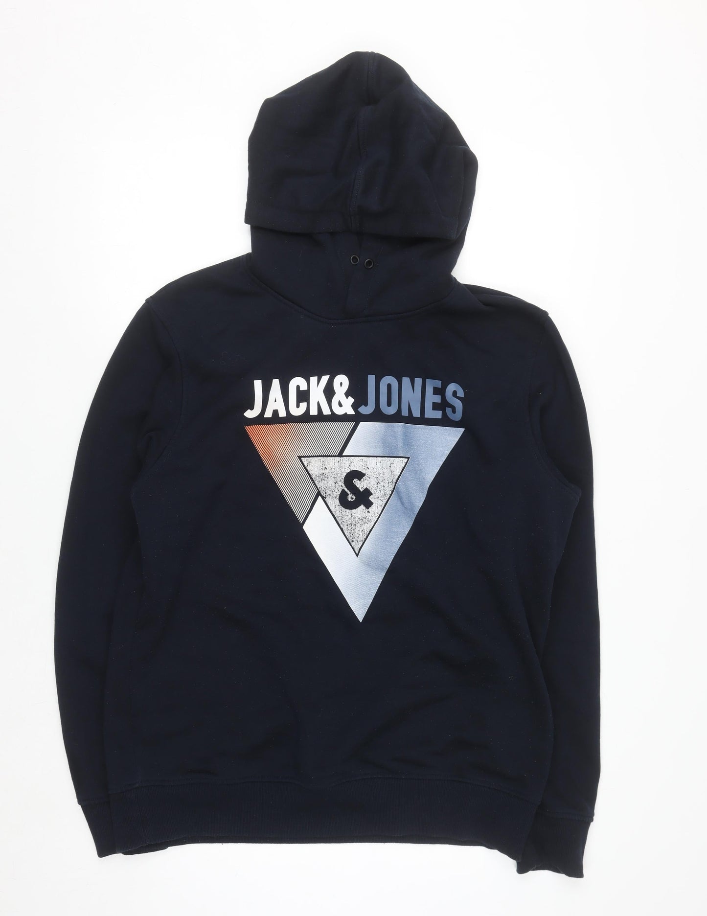Jack & Jones Men's Black XL Pullover Hoodie with Graphic Print