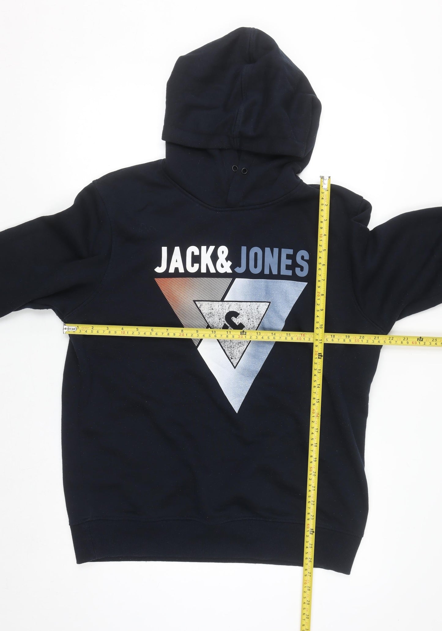 Jack & Jones Men's Black XL Pullover Hoodie with Graphic Print