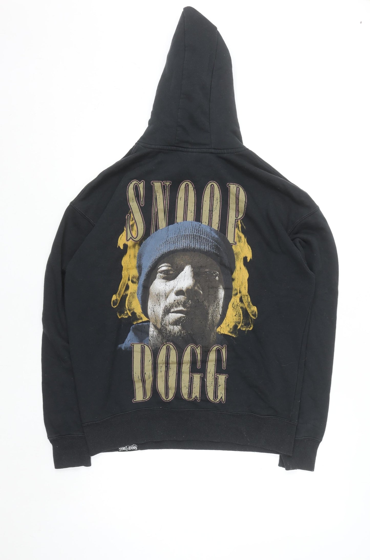 Snoop Dogg Men's Black Pullover Hoodie Small Graphic Print Fleece