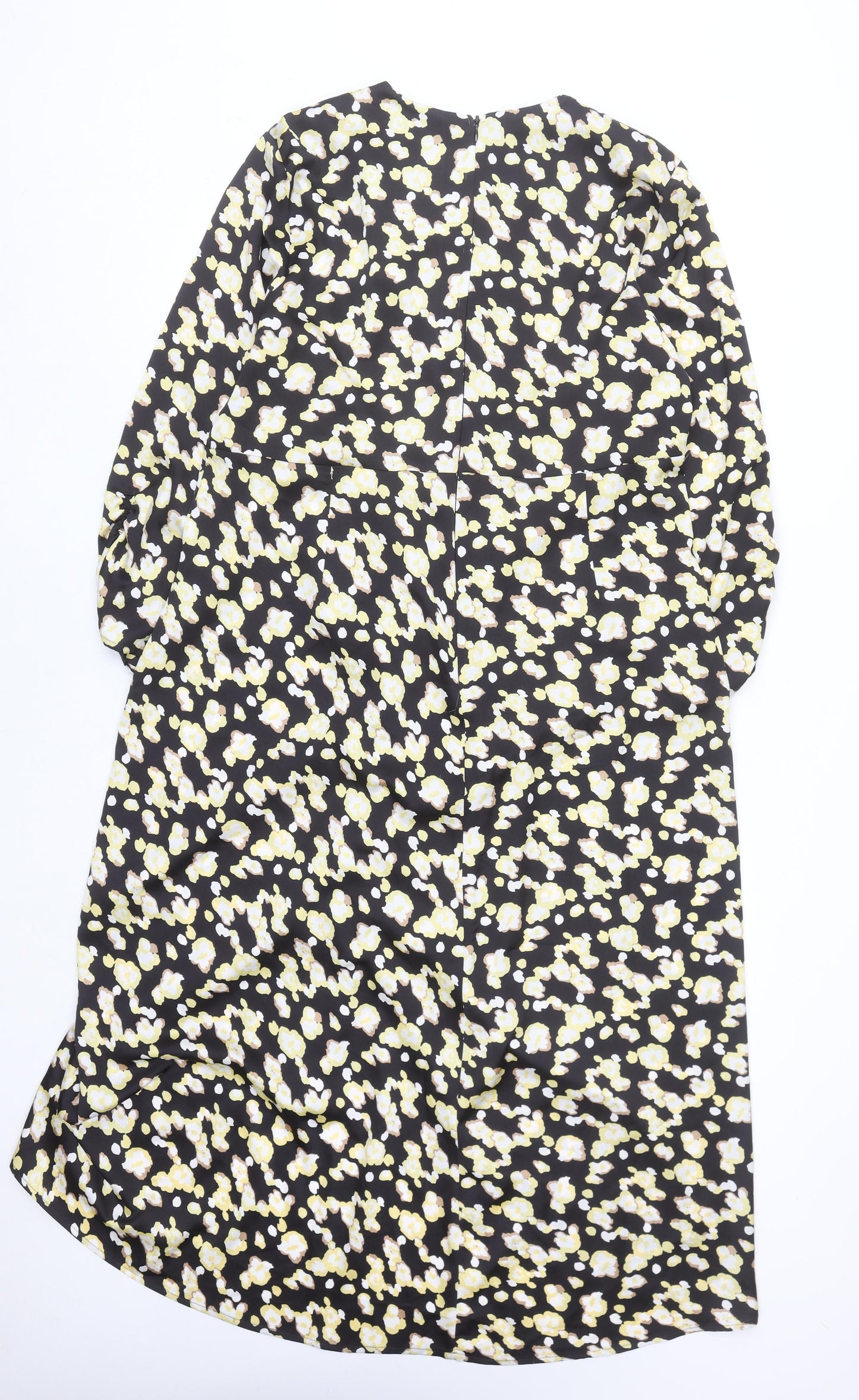 Next Womens Multicoloured Floral Ruched Midi Dress Size 20