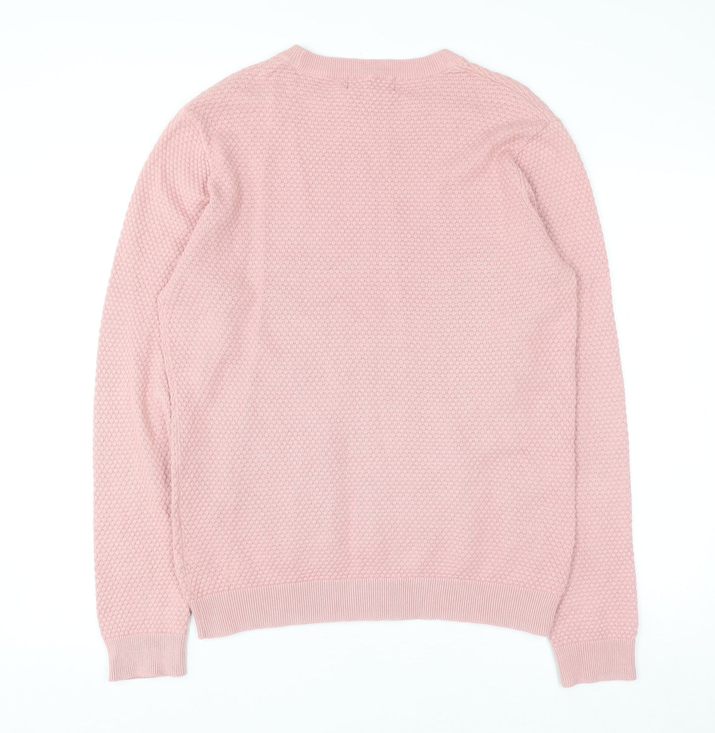 Primark Men's Pink Cotton Crew Neck Jumper M