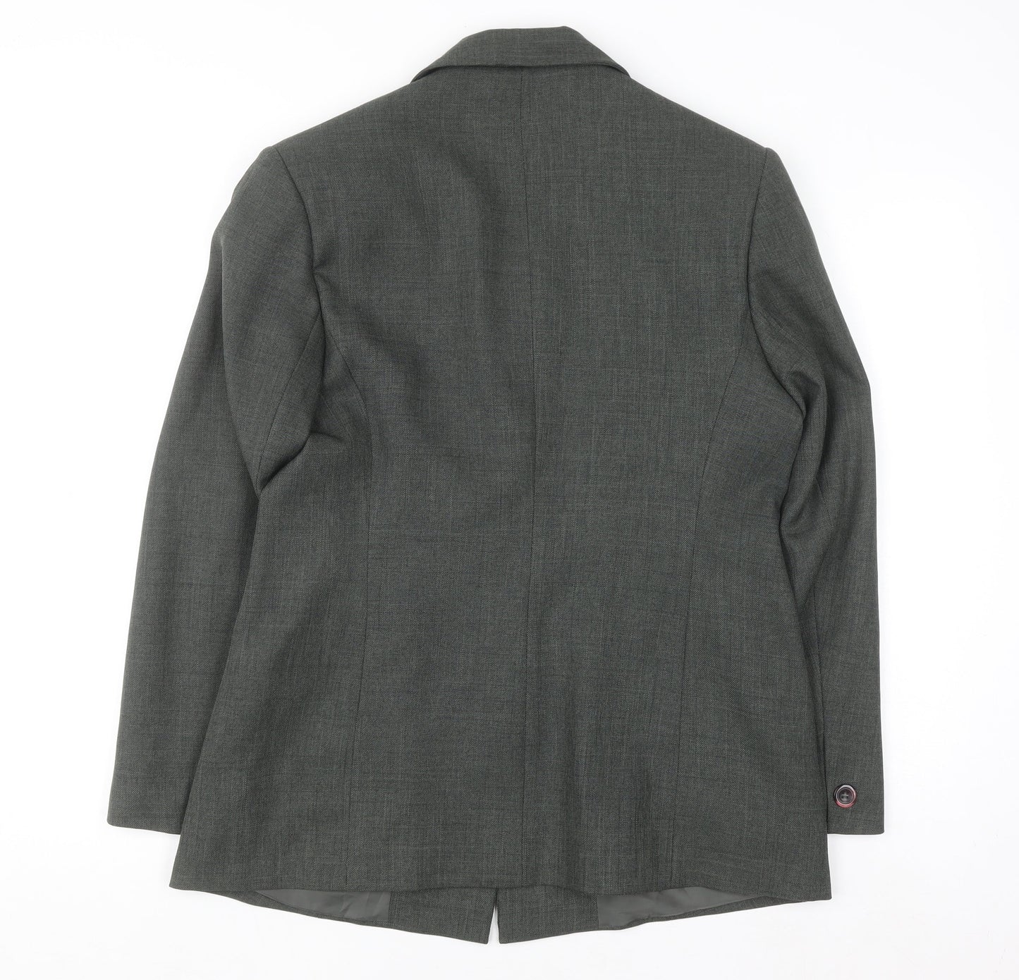 St. Bernard Women’s Grey Two-Button Suit Jacket Size 14 Classic Fit