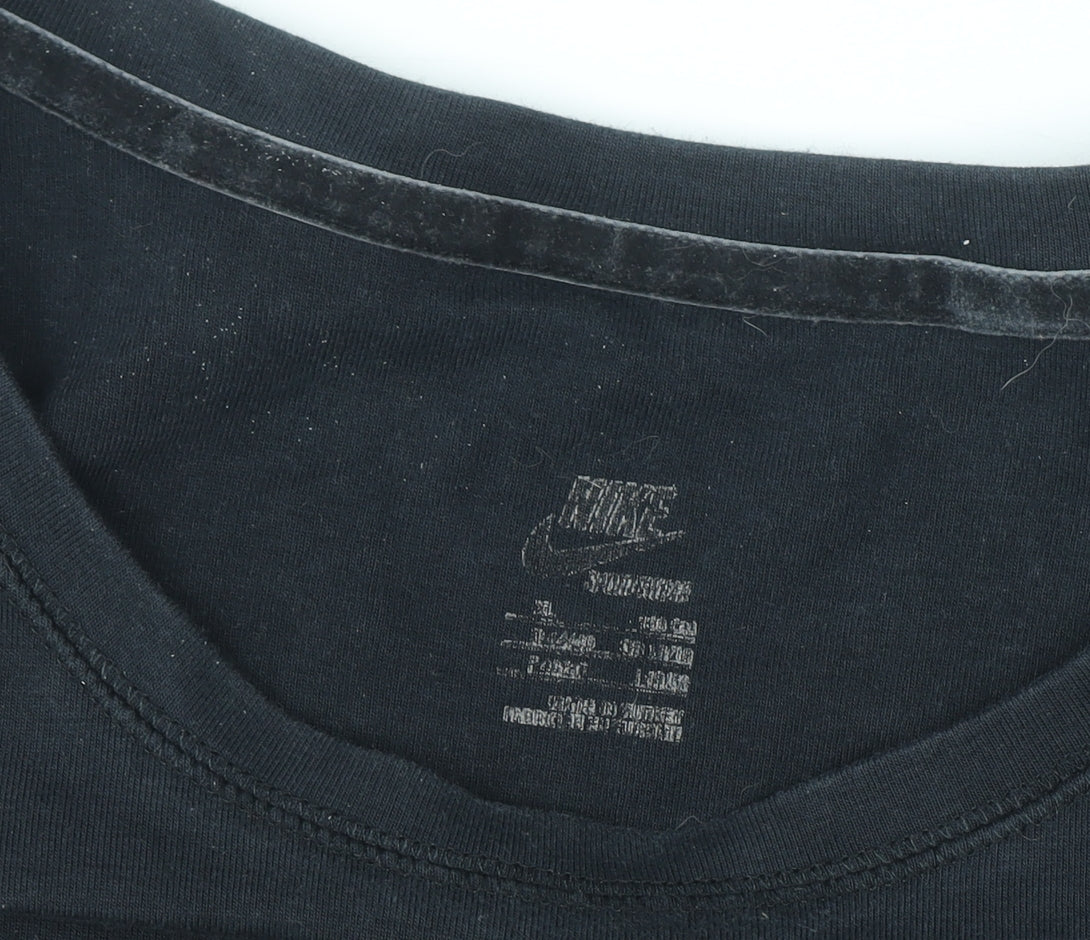 Nike Men's Black Sleeveless Sports Tank Top Size L Cotton Blend