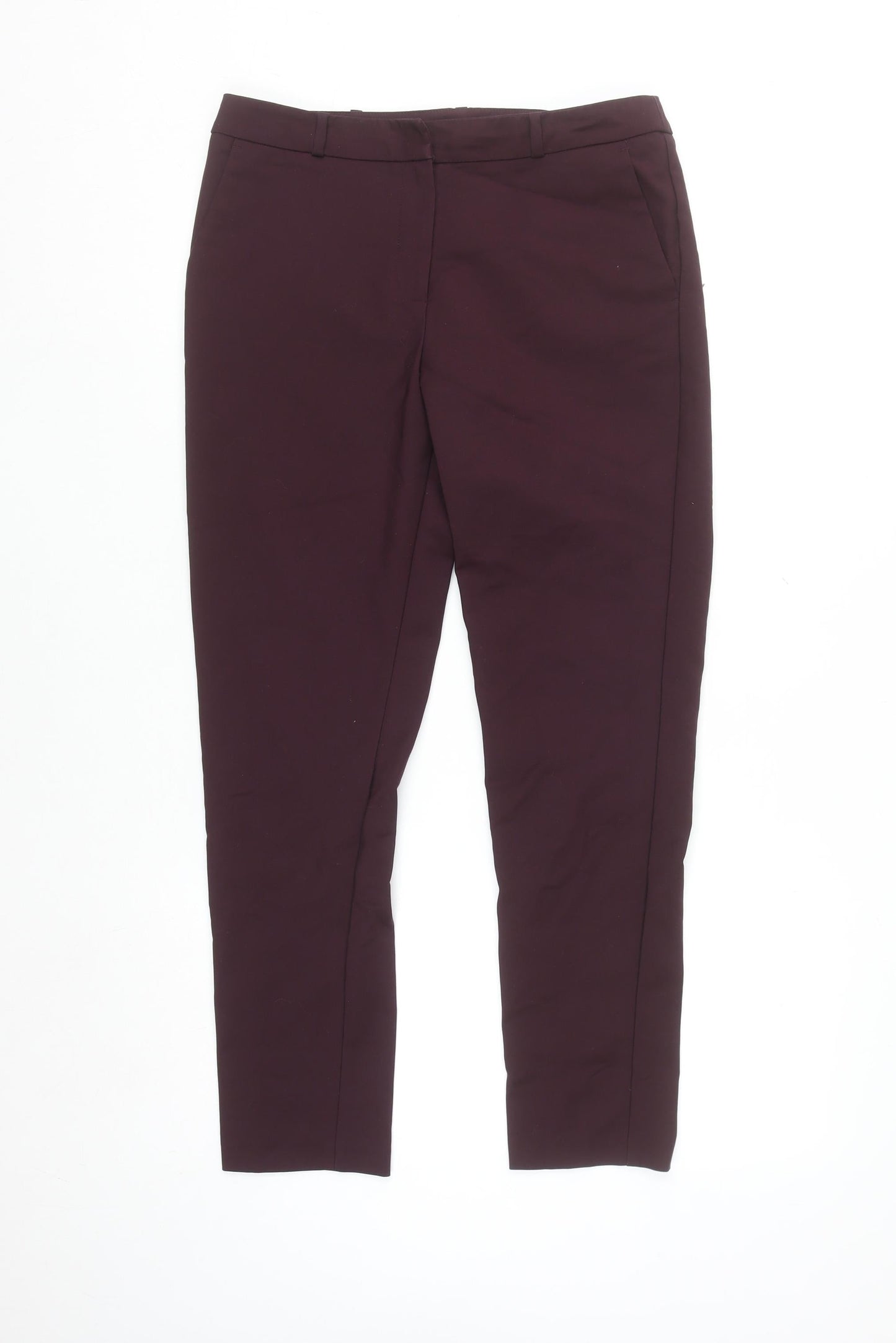 Dunnes Women Brown Slim Fit Tailored Trousers Size 10