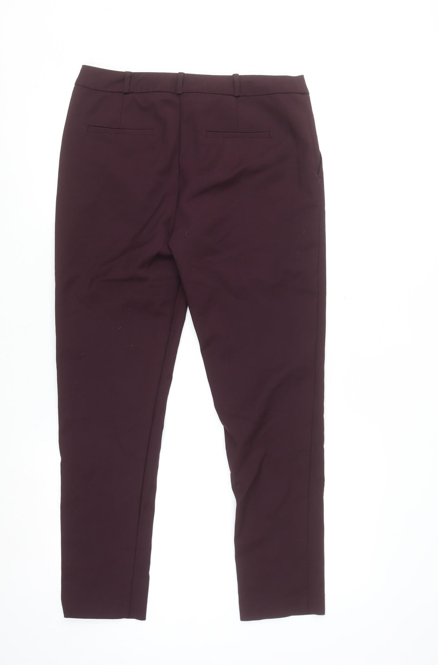 Dunnes Women Brown Slim Fit Tailored Trousers Size 10