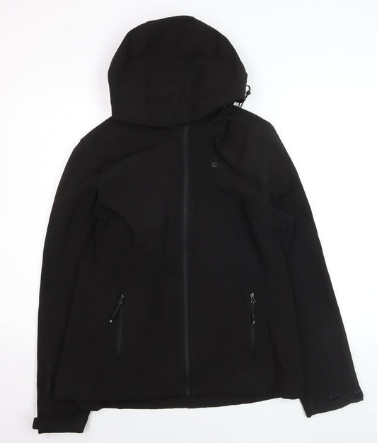 Mountain Warehouse Women's Black Softshell Hooded Jacket UK 14