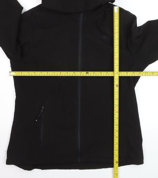 Mountain Warehouse Women's Black Softshell Hooded Jacket UK 14