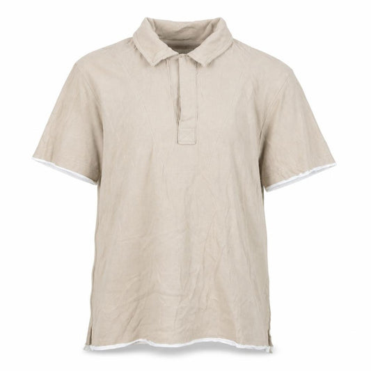 Debenhams Men's Beige Short Sleeve Polo Shirt Medium 100% Cotton