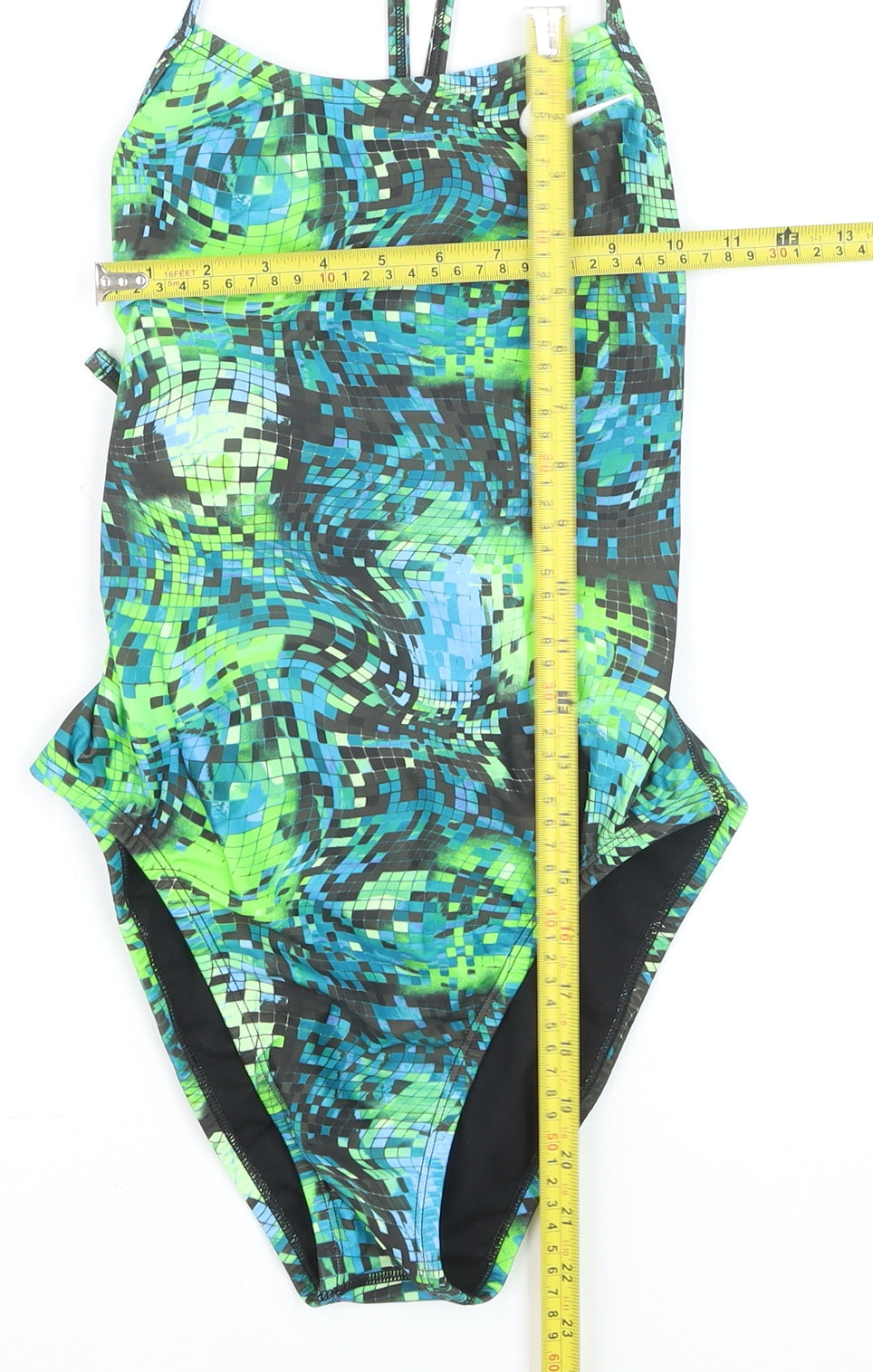 Nike Women's Multicoloured One Piece Swimsuit Size 10 Athletic Fit