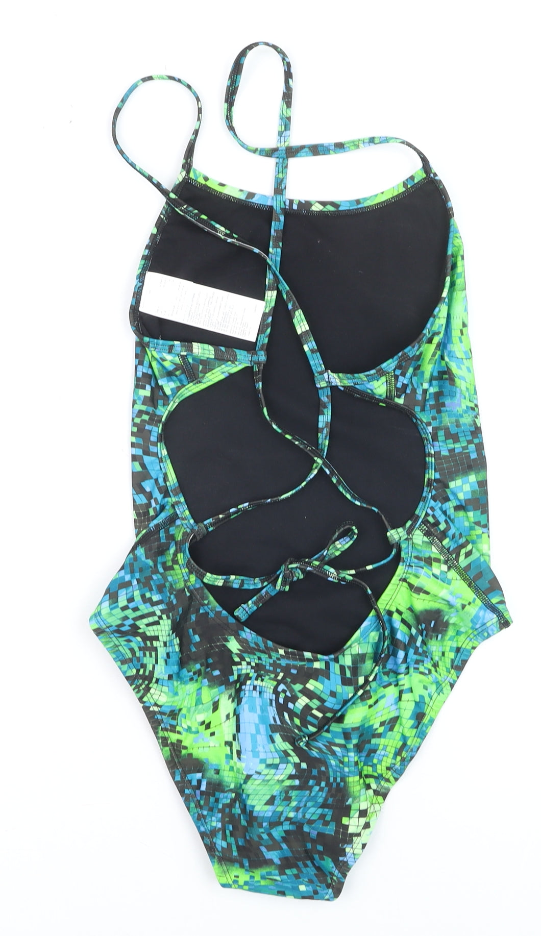 Nike Women's Multicoloured One Piece Swimsuit Size 10 Athletic Fit