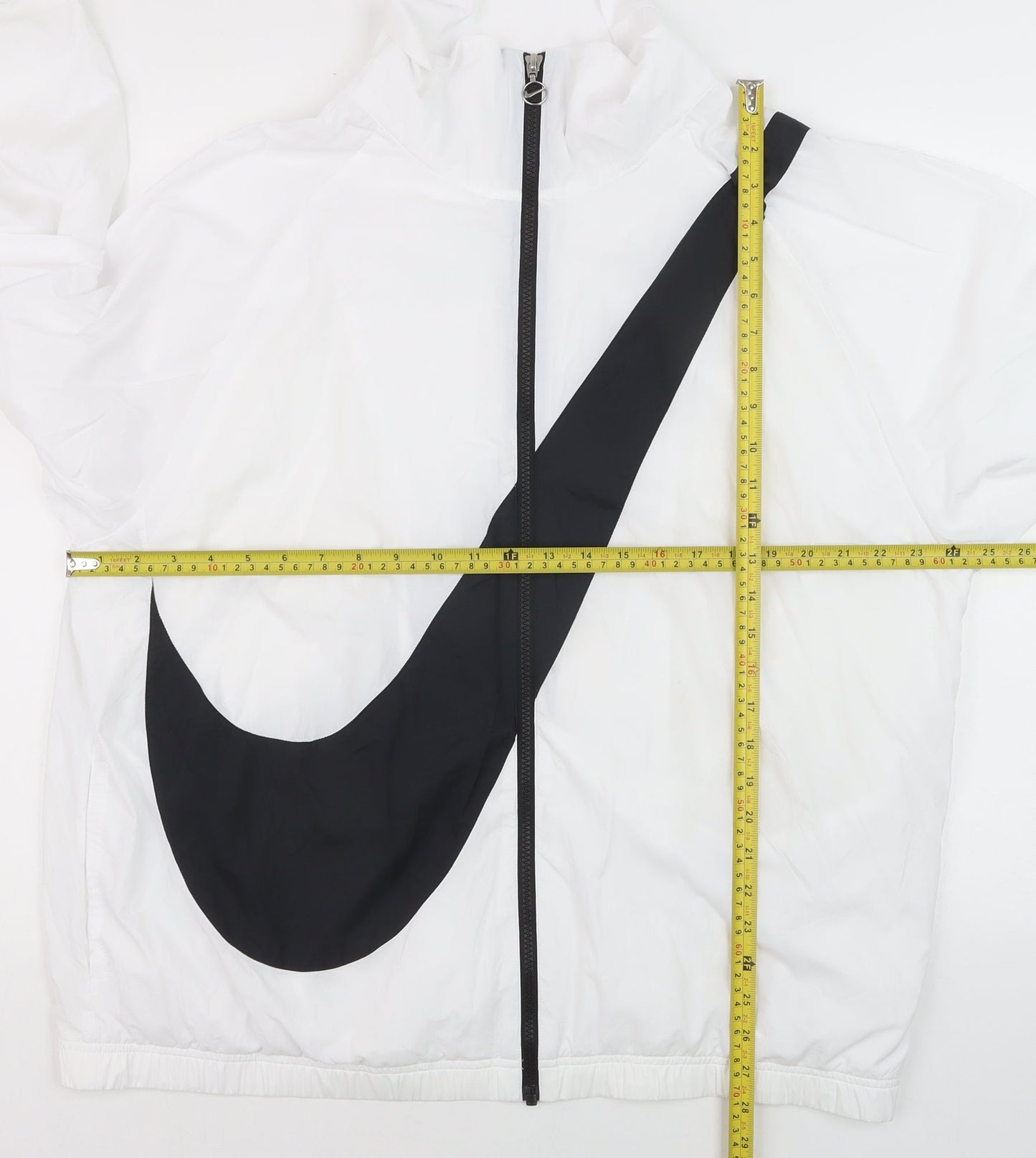 Nike Men's White Windbreaker Jacket M Lightweight Sportswear
