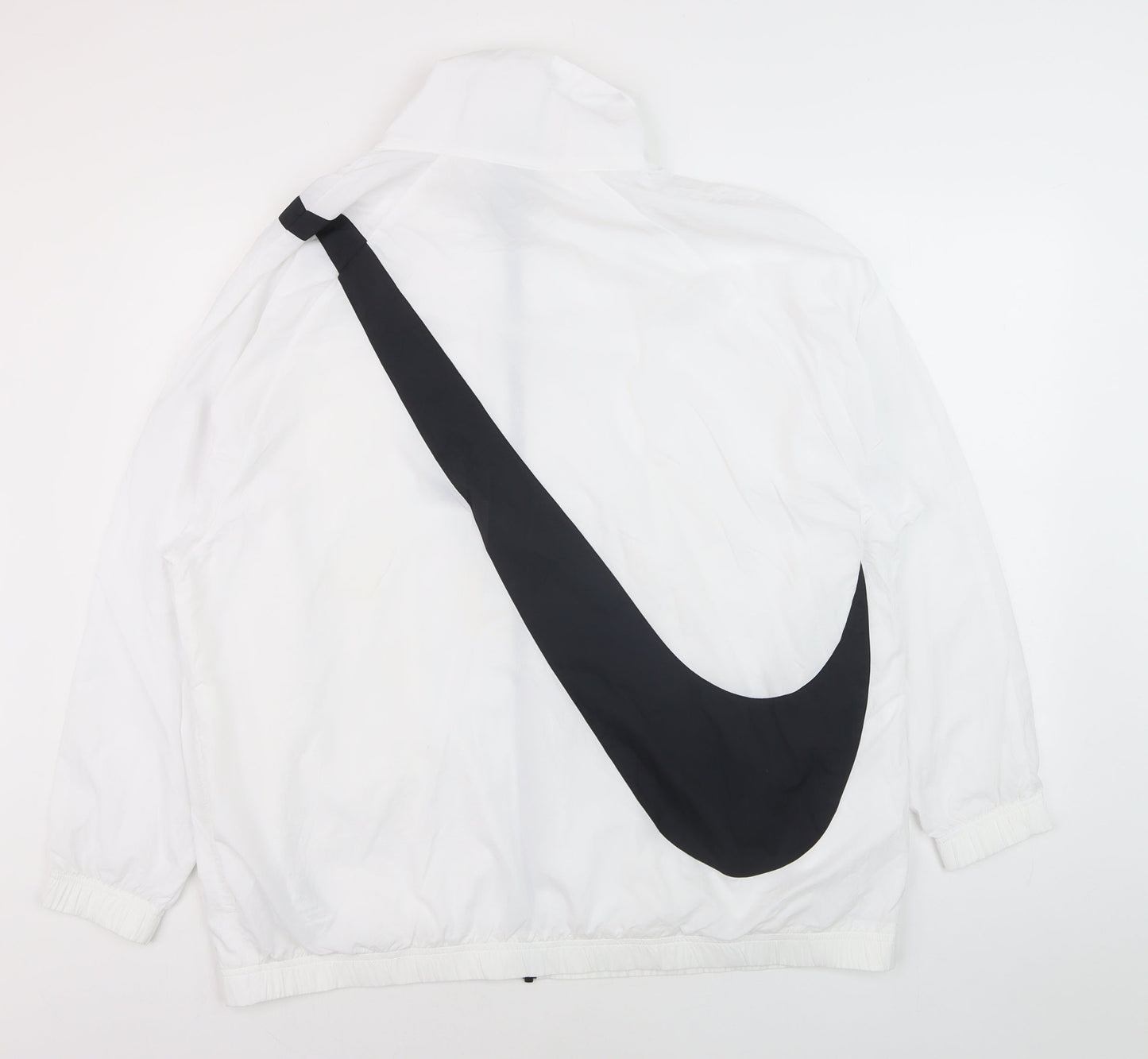 Nike Men's White Windbreaker Jacket M Lightweight Sportswear