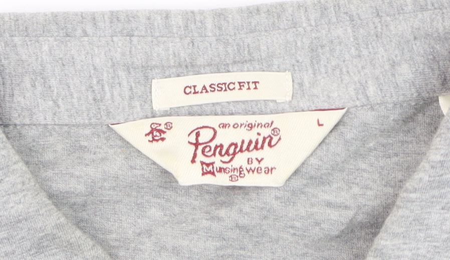 Original Penguin Men’s Grey Classic Fit Polo Shirt Size L