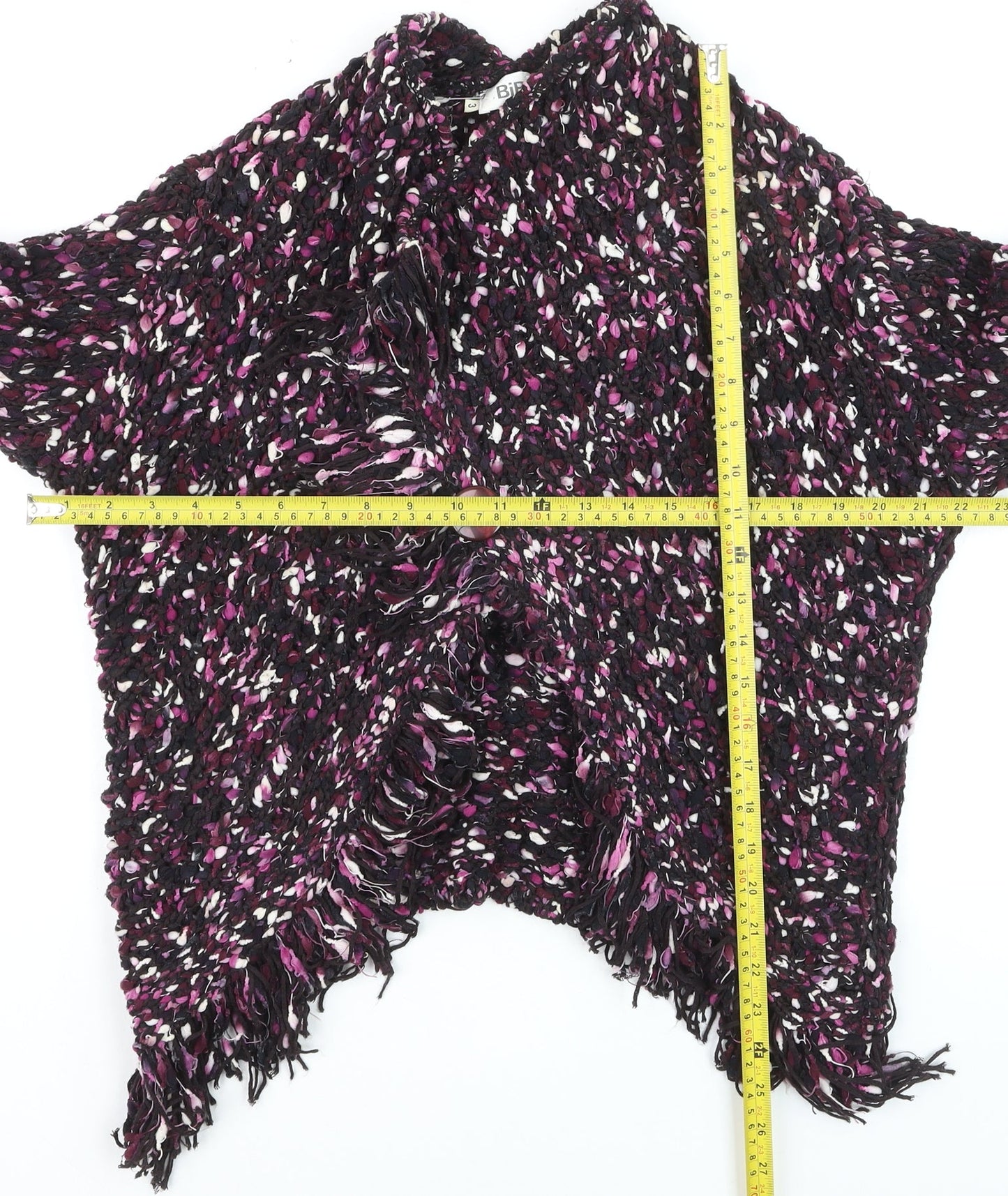 Biba Womens Multicoloured Chunky Knit Cardigan Size 14