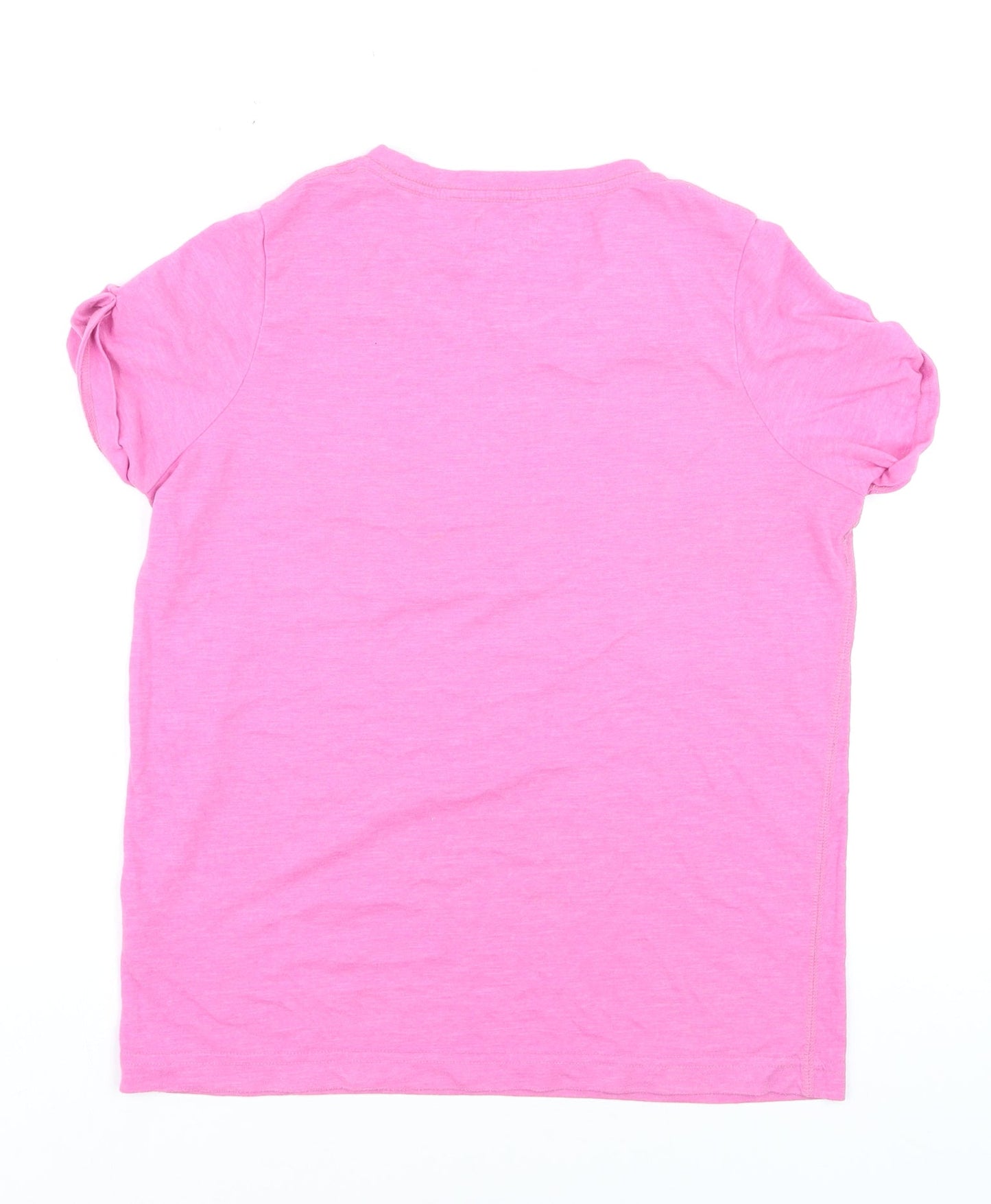 Jack Wills Womens Pink Cotton Crew Neck Logo T-Shirt UK 8