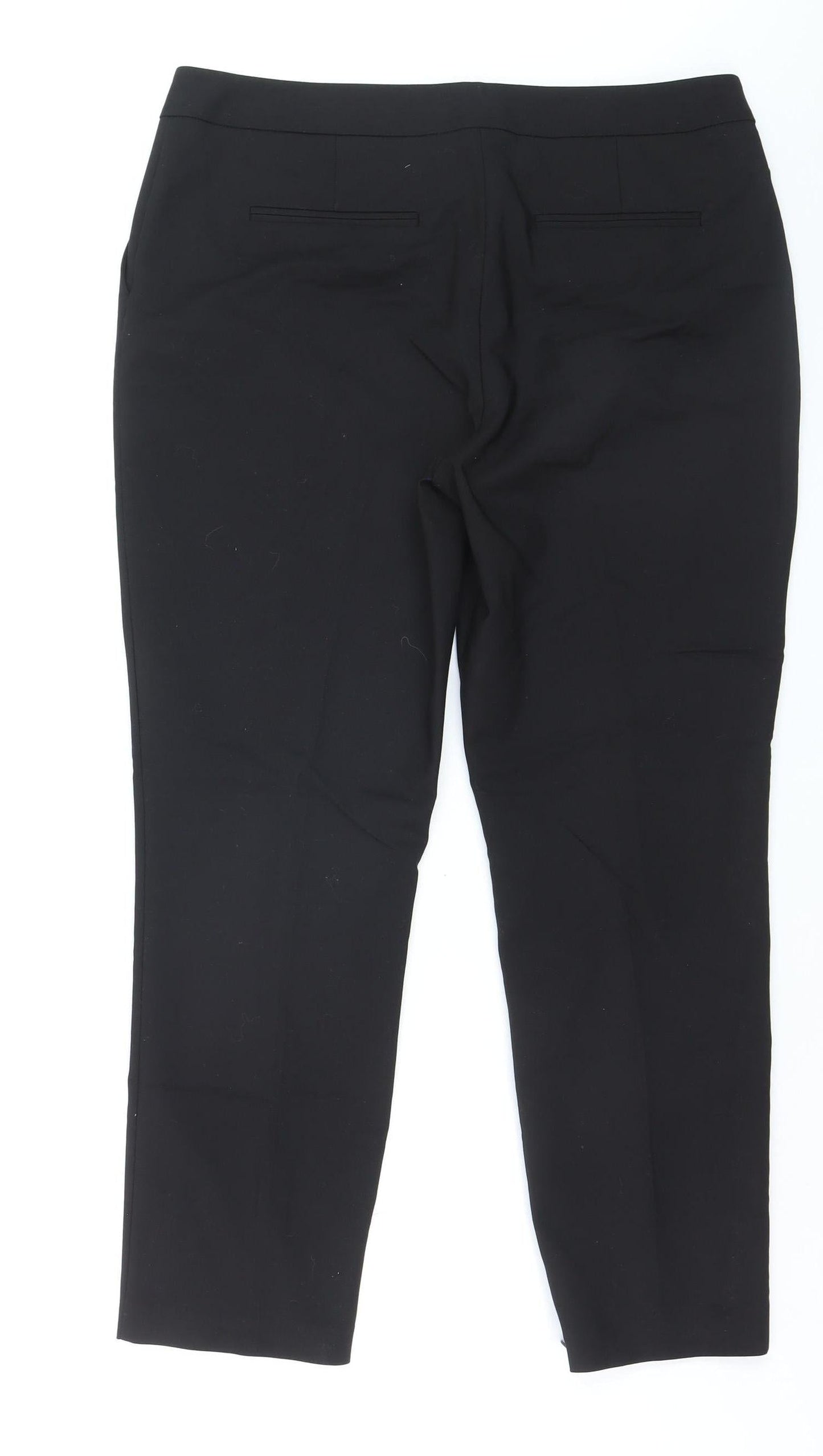 Gallery Women's Black Size 14 Slim Ankle Work Trousers