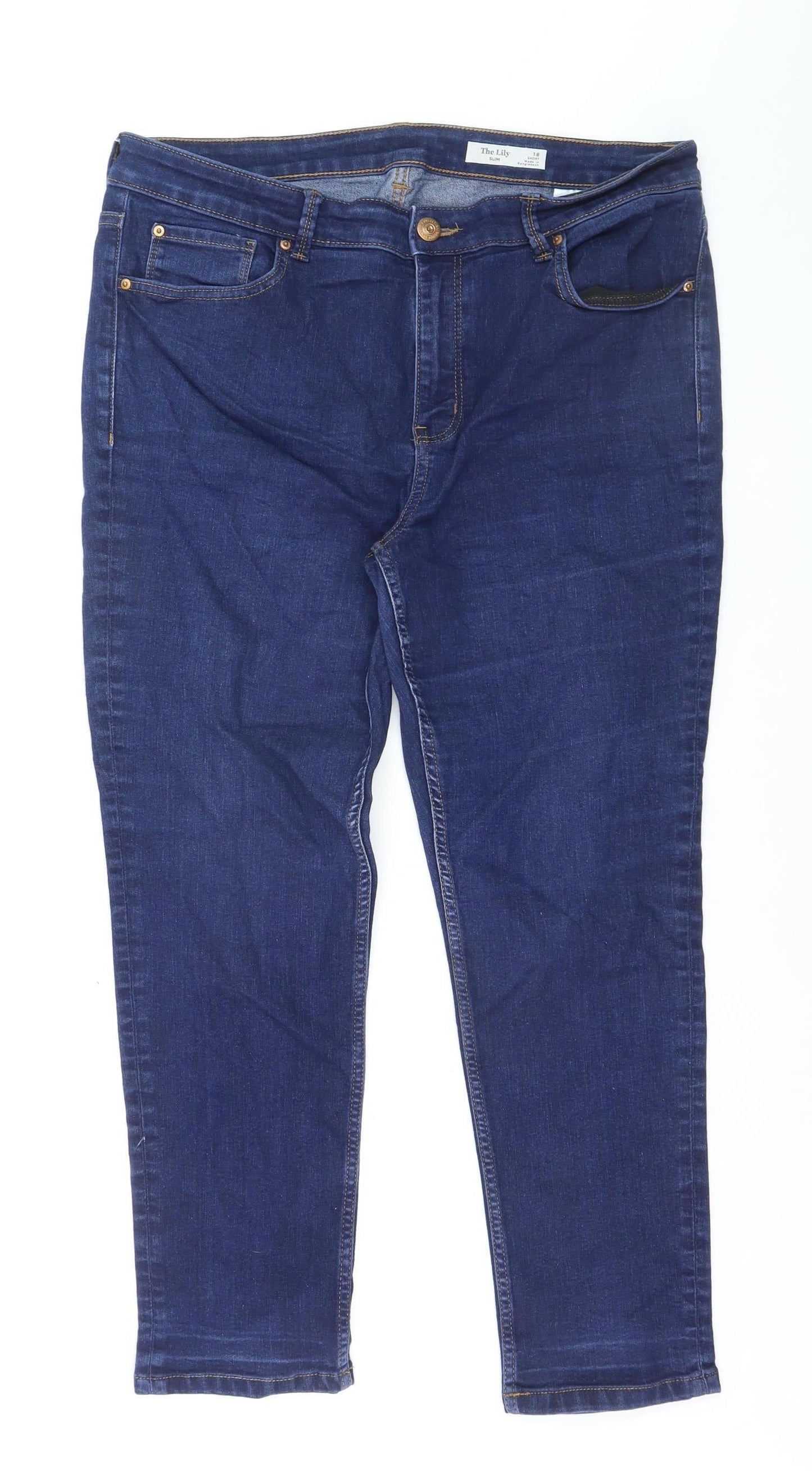 Marks and Spencer Women’s Blue Slim Jeans Size 18 Short Denim